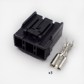 CONECTOR 3 PINES NEGRO + TERMINALES