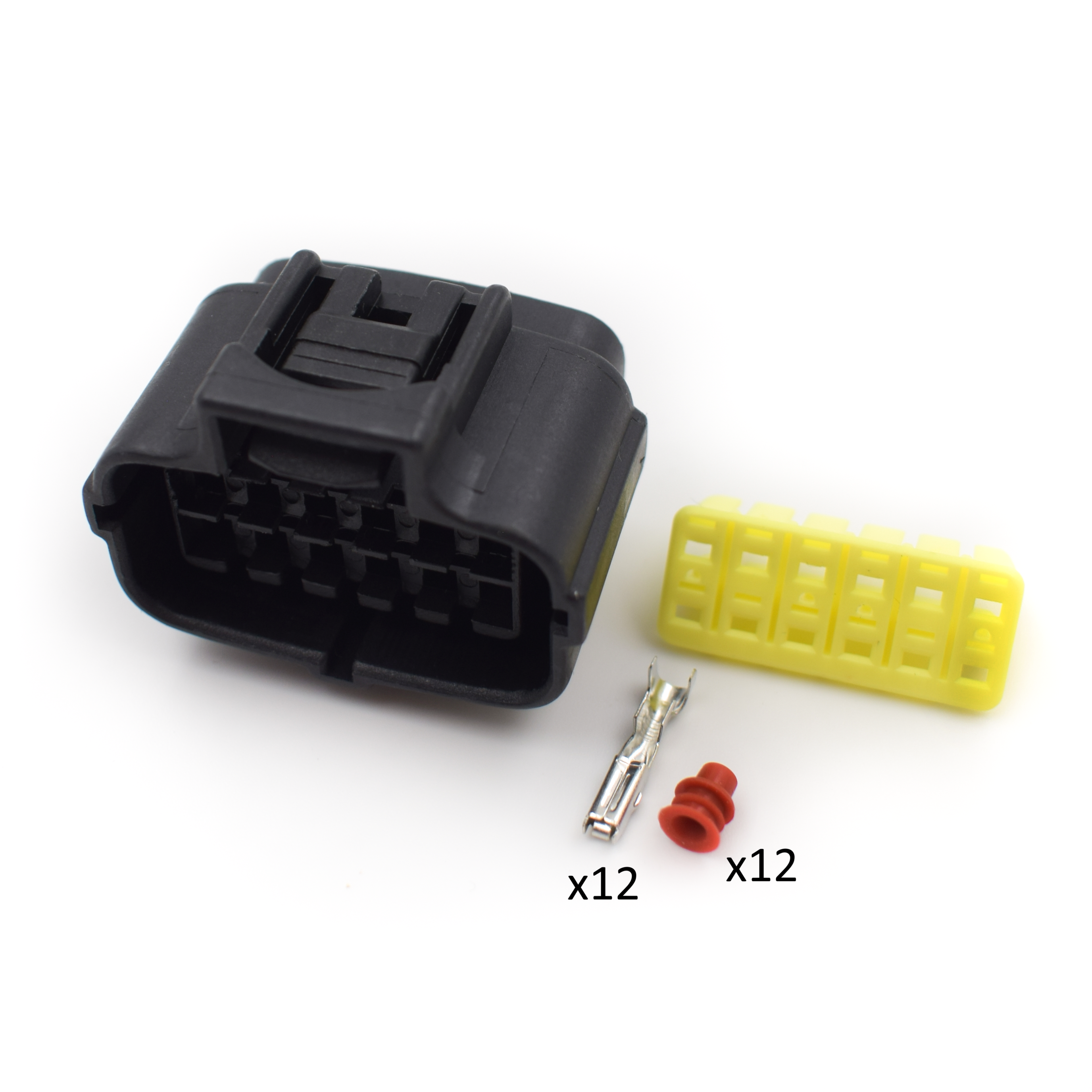 CONECTOR 12 PINES + TERMINALES + AISLANTES TACOMETRO GT