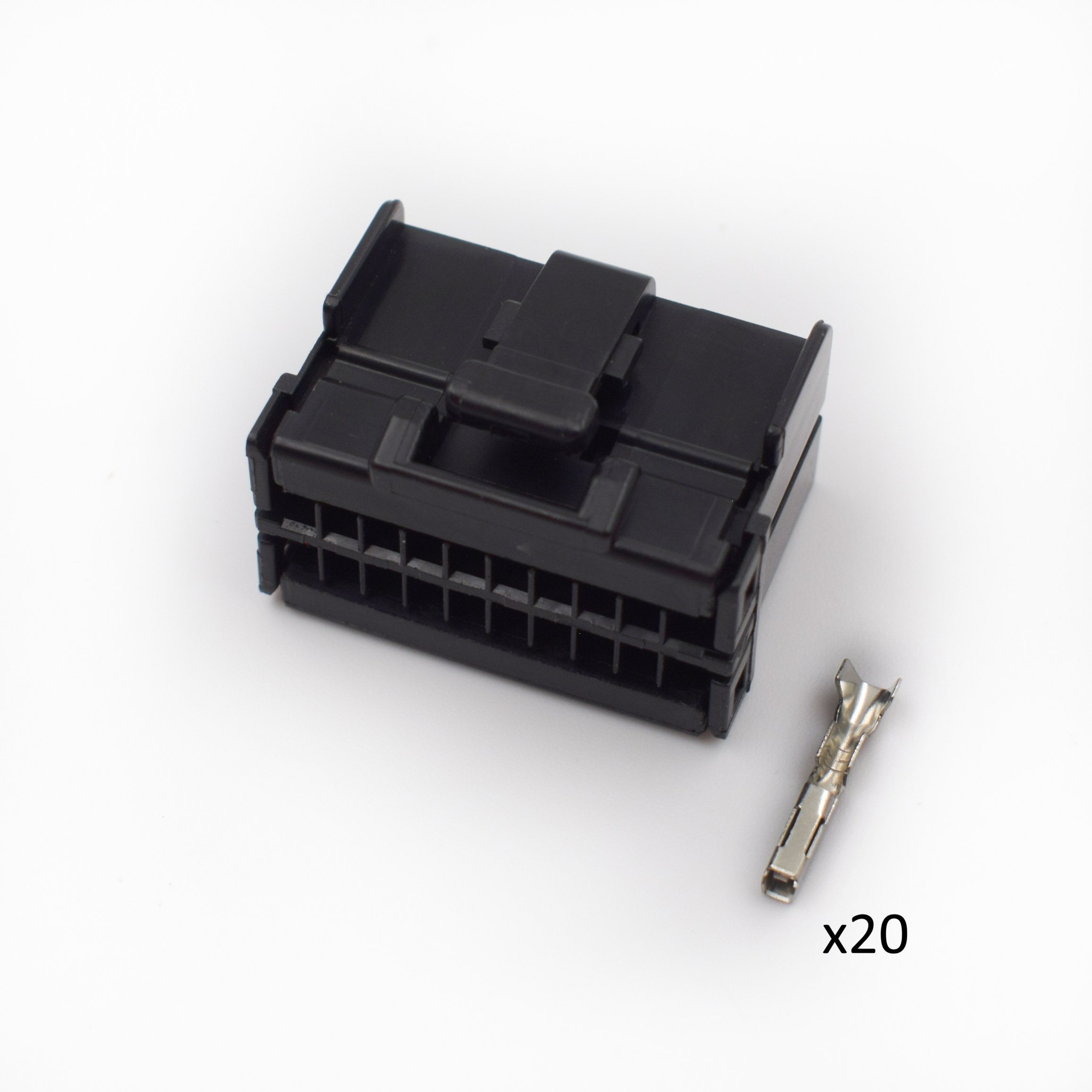 CONECTOR 20 PINES + TERMINALES NEGRO TACOMETROS PULSAR