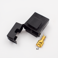 CONECTOR 2 PINES + TERMINALES  PORTA FUSIBLE CARRO NEGRO