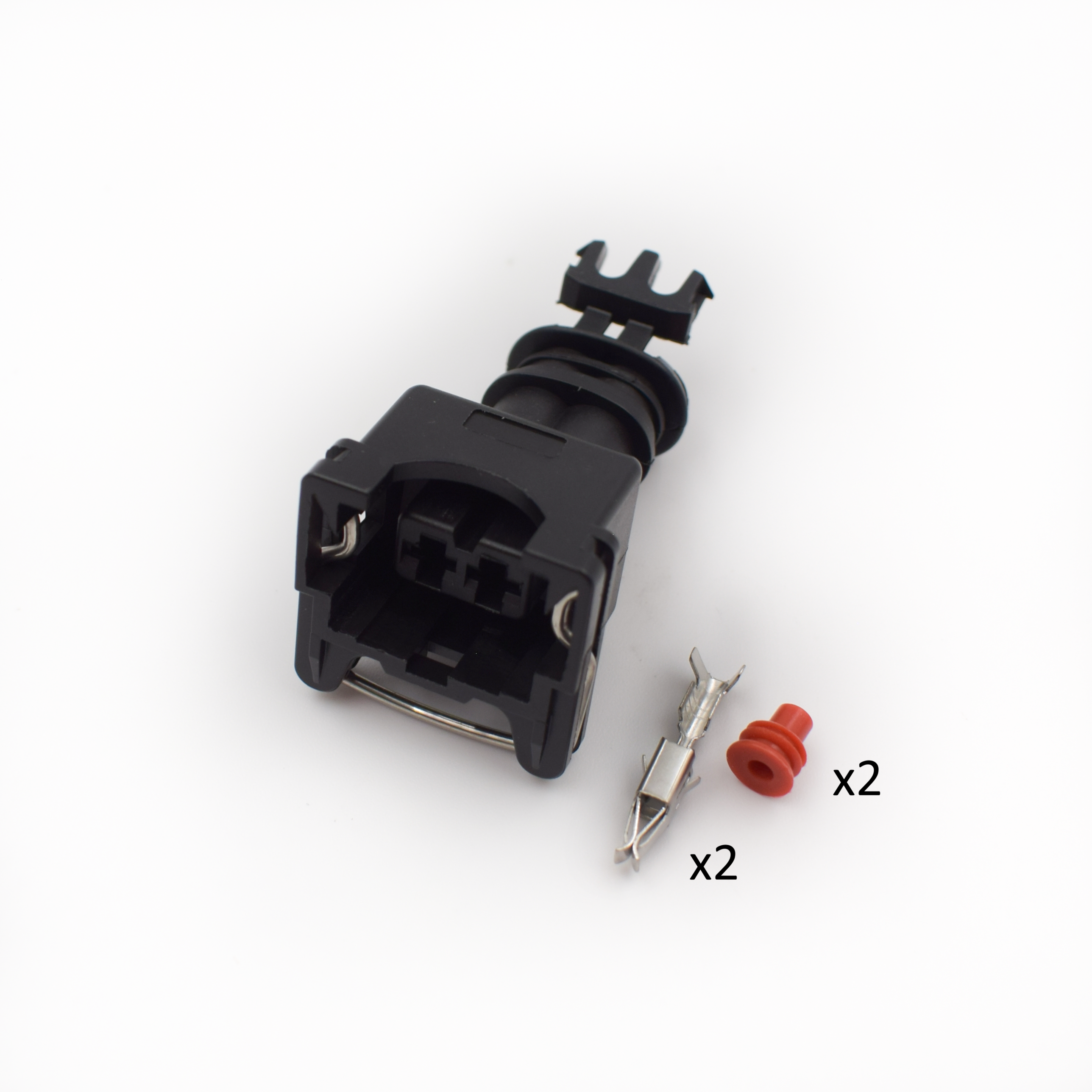 CONECTOR 2 PINES + TERMINALES CON HIERRO