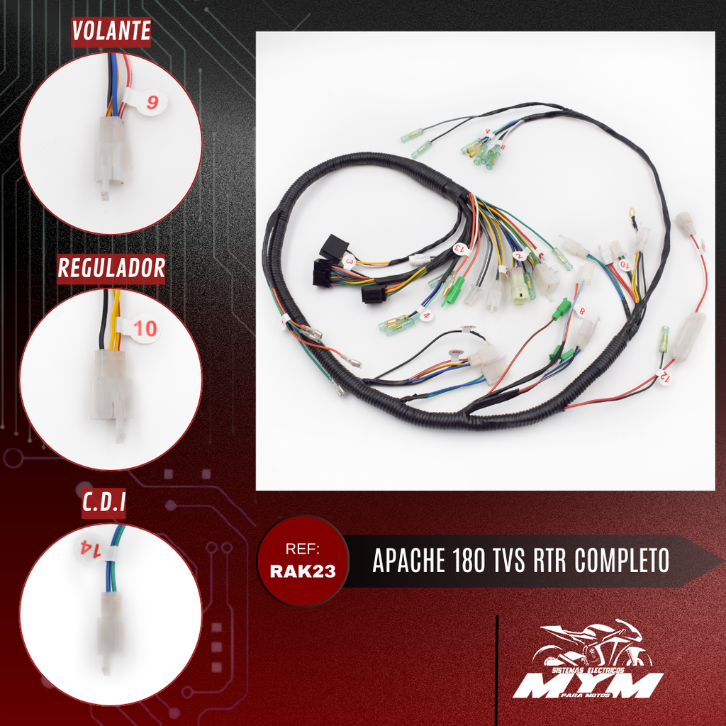 AKT APACHE 180 TVS RTR COMPLETO