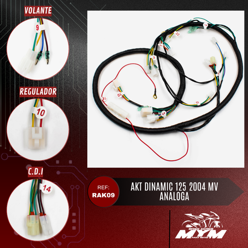 AKT DYNAMIC 125 ANALOGA  2004 MODELO VIEJO