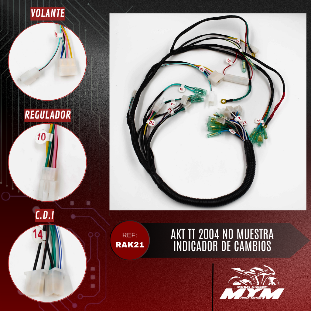AKT TT 2004 NO MUESTRA INDICADOR DE CAMBIOS