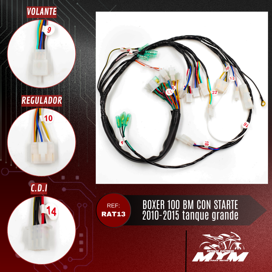 BOXER 100 BM CON STARTE 2010-2015 TANQUE GRANDE
