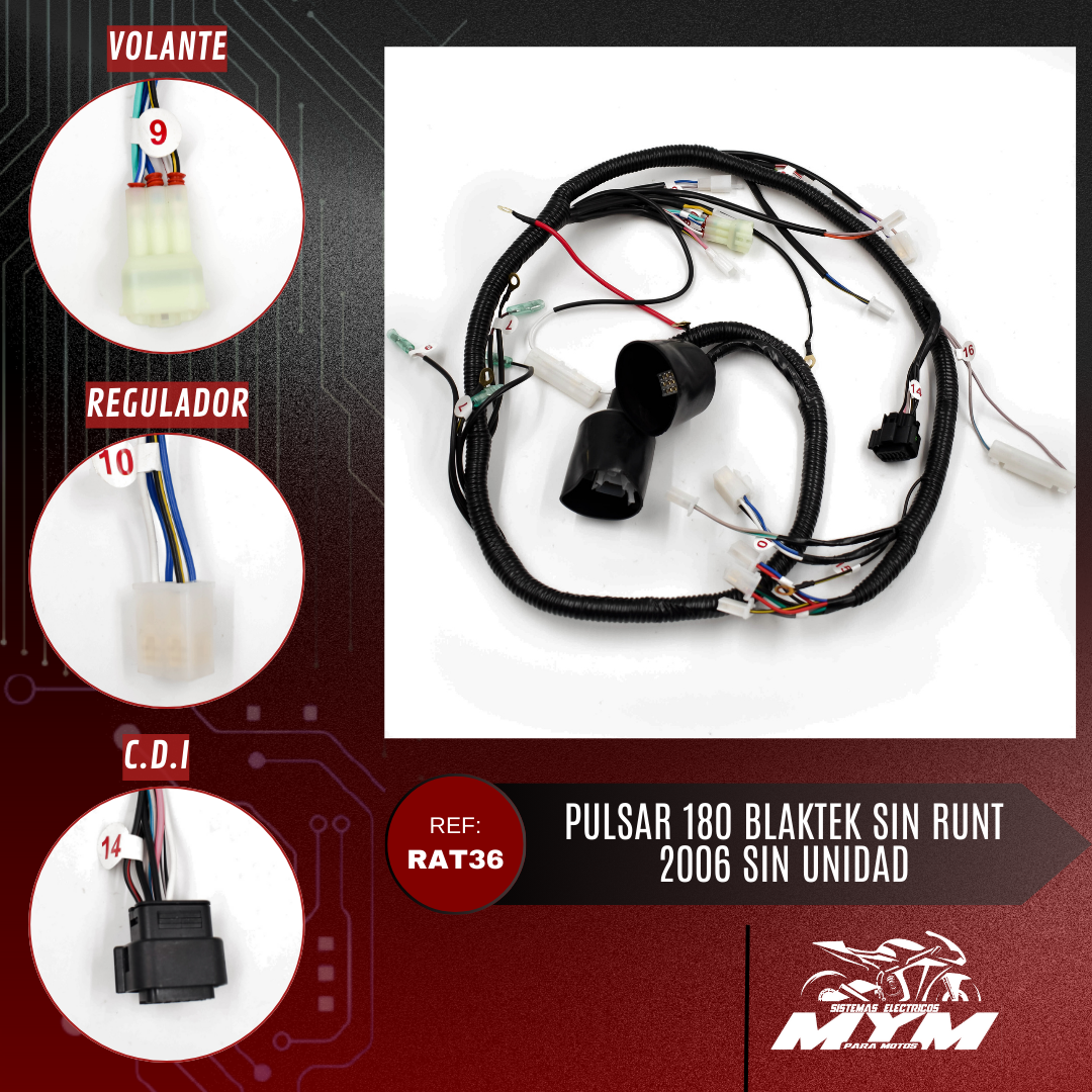 PULSAR 180 BLACKTEC SIN RUNT 2006 SIN UNIDAD