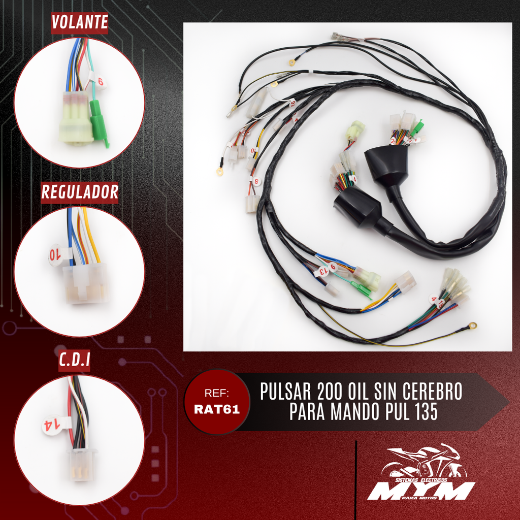 PULSAR 200 OIL COOLED SIN CEREBRO PARA COMANDO PULSAR 135