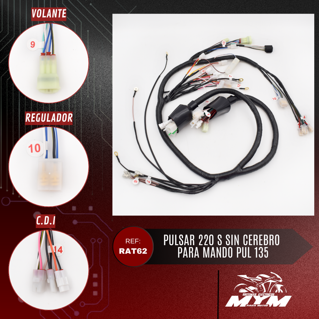 PULSAR 220 S SIN CEREBRO PARA COMANDO PULSAR 135