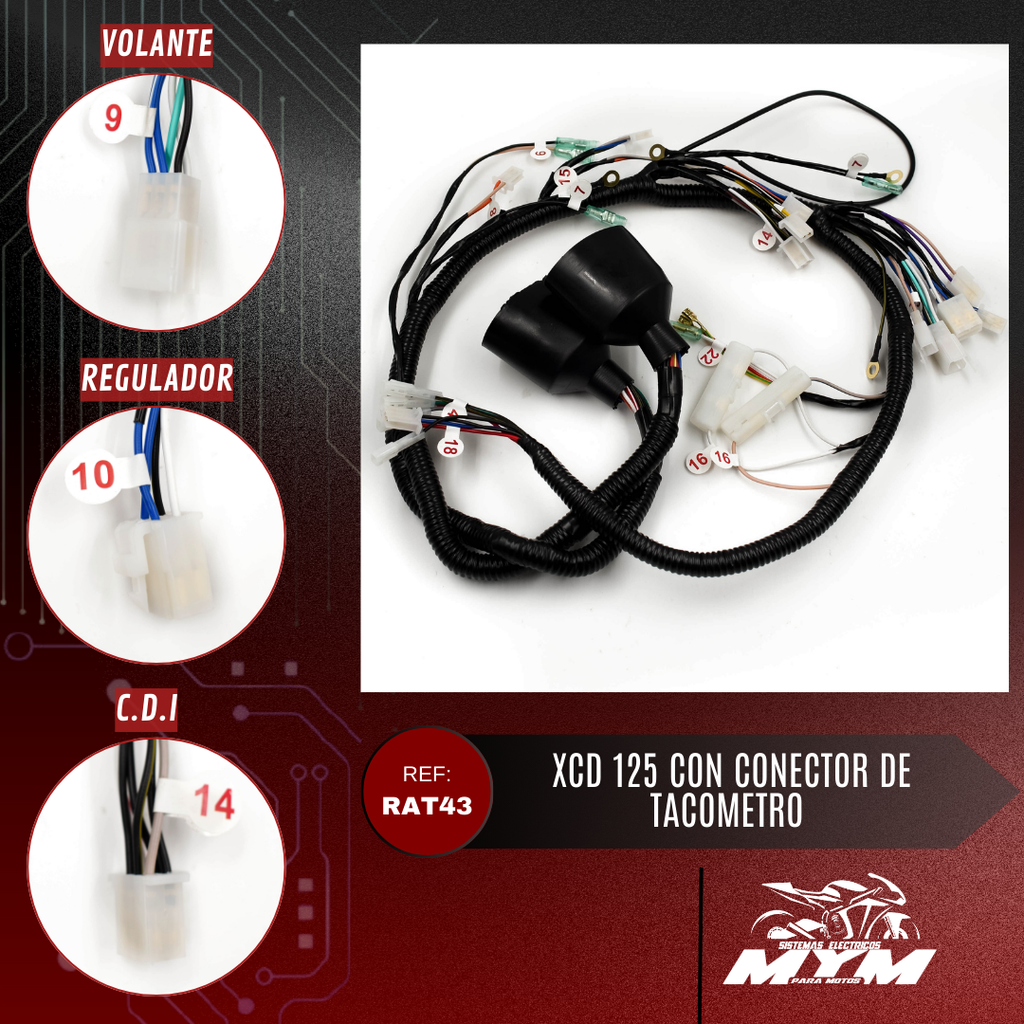 XCD 125 CON CONECTOR DE TACOMETRO