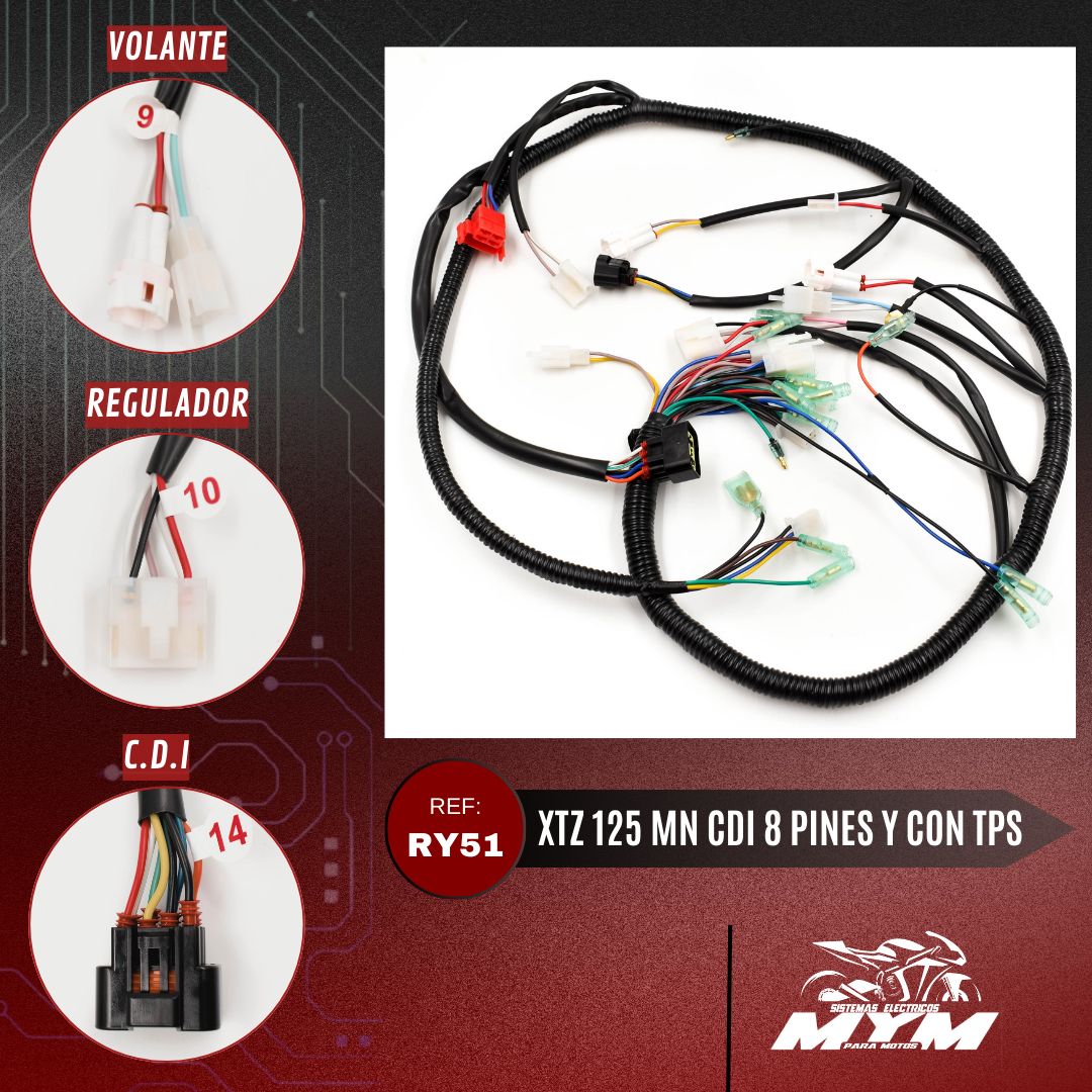 XTZ 125 MN CDI 8 PINES Y CON TPS
