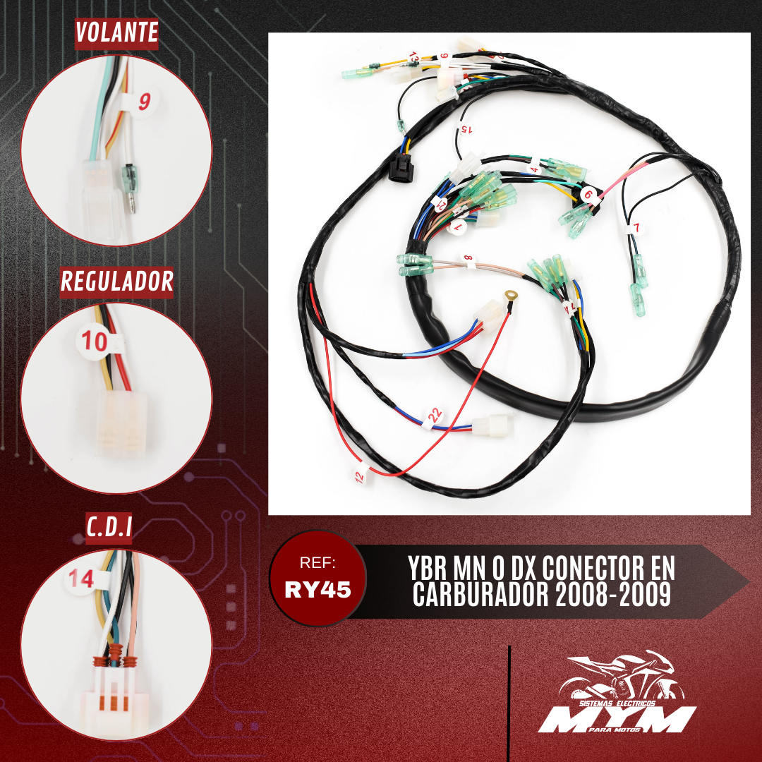YBR MN O DX CONECTOR EN CARBURADOR 2008-2009